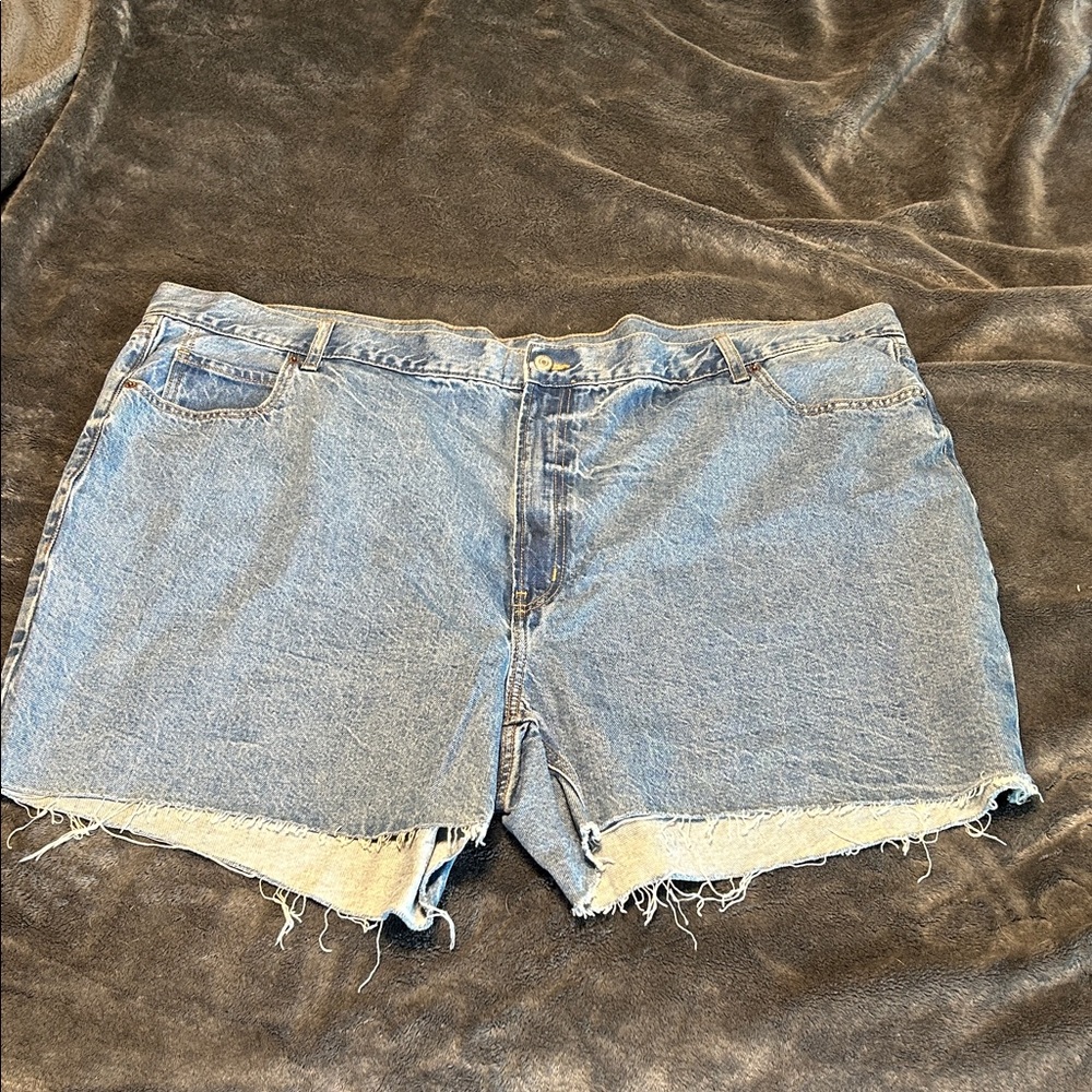 Old Navy high rise slouchy straight jean shorts size 28